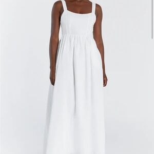Dissh Spencer White Linen Midi